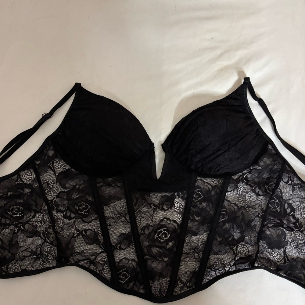 Women’s Black Lace Corset Top